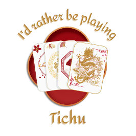 Ich würde eher Tichu Text Dragon Card Game spielen T-Shirt