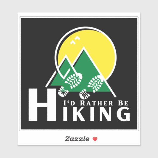 Ich würde eher wandern aufkleber (Blatt)