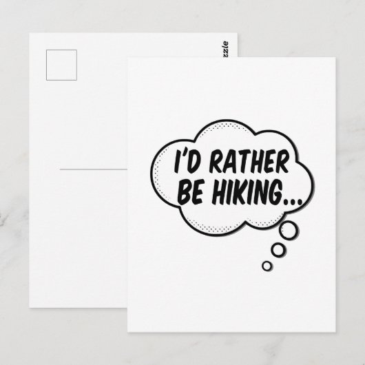 Ich würde eher wandern postkarte (Vorne/Hinten)