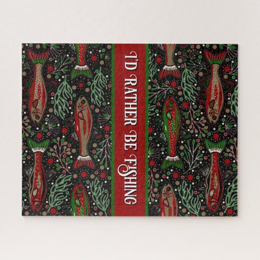 Ich würde eher Weihnachtsbachforelle fischen Puzzle (Horizontal)