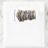 "Ich würde ein Buch unendlich bevorzugen" Ovaler Aufkleber (Tasche)