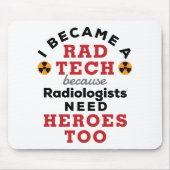 Ich wurde ein Krasser Tech Funny Radiologic Techno Mousepad (Vorne)