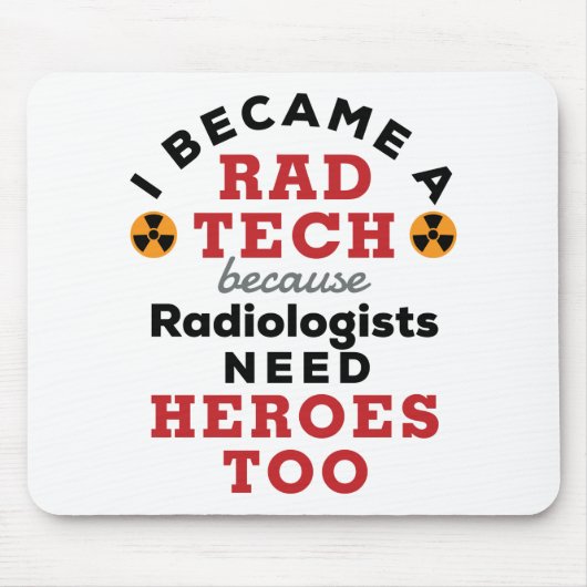 Ich wurde ein Krasser Tech Funny Radiologic Techno Mousepad (Vorne)