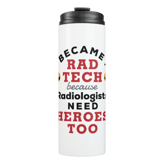 Ich wurde ein Krasser Tech Funny Radiologic Techno Thermosbecher (Vorderseite)