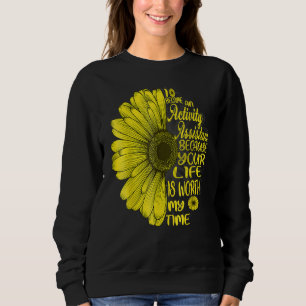 Ich wurde eine Aktivität Assistentin Flower Vintag Sweatshirt