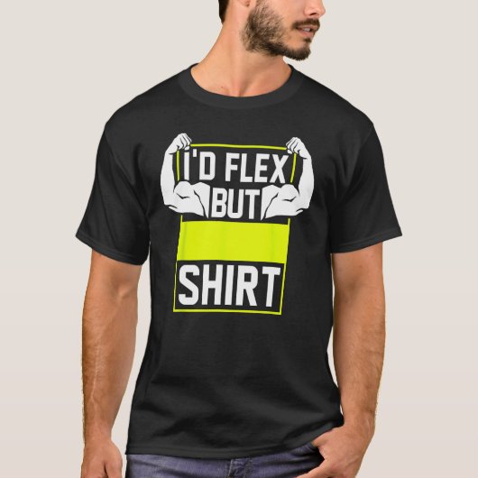 Ich würde Flex but Shirt Biceps Muskelheben (Vorderseite)