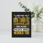 Ich wurde Fluglotsen Postkarte (Stehend Vorderseite)