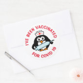 Ich wurde für Covid19-Impfungen geimpft Runder Aufkleber (Umschlag)