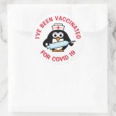 Ich wurde für Covid19-Impfungen geimpft Runder Aufkleber (Tasche)