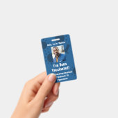 Ich wurde für Covid-19, Deep Blue geimpft Ausweis (Handheld)