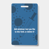 Ich wurde für Covid-19, Deep Blue geimpft Ausweis (Rückseite)