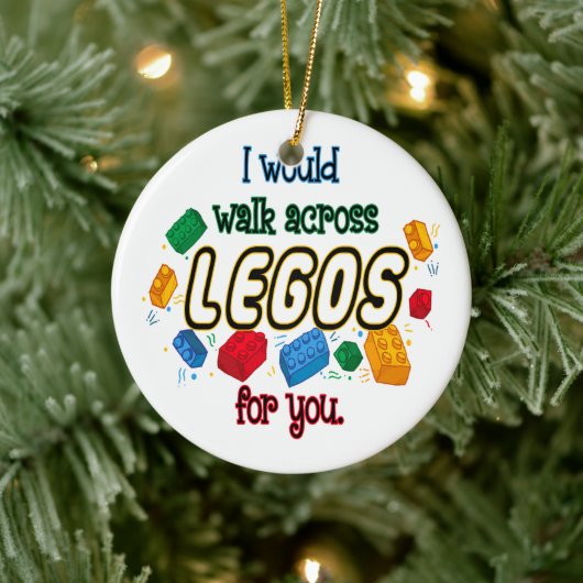Ich würde für dich durch Legos laufen Keramik Ornament (Baum)