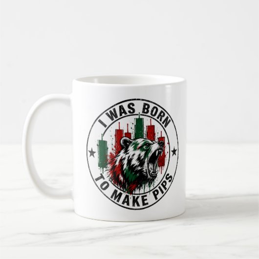 Ich wurde geboren, um Pips zu machen Bär Trader De Kaffeetasse (Links)
