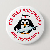 Ich wurde geimpft und geimpft button (Vorderseite)