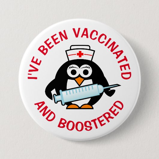 Ich wurde geimpft und geimpft button (Vorderseite)