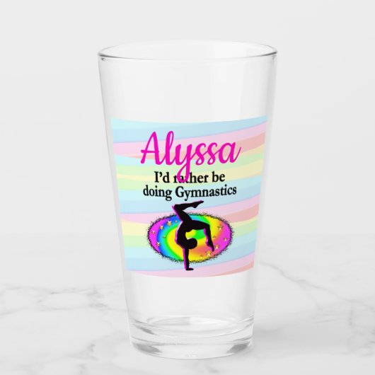 ICH WÜRDE GERADE GYMNASTIK MACHEN GLAS (Vorderseite)