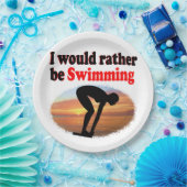 ICH WÜRDE GERADE SCHWIMMEN PAPPTELLER (Party)