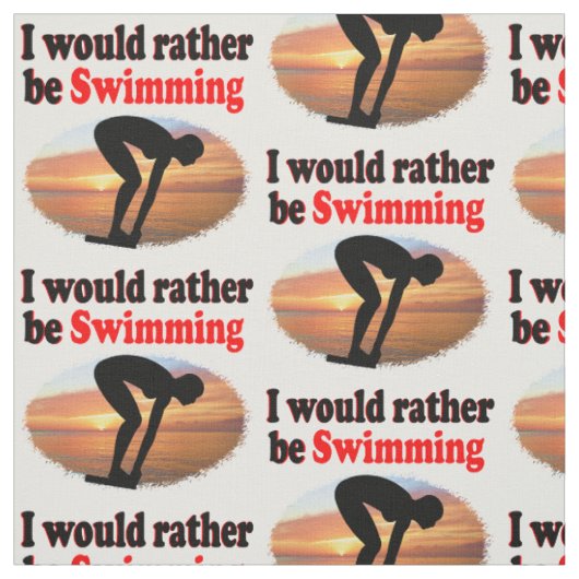 ICH WÜRDE GERADE SCHWIMMEN STOFF (Muster)