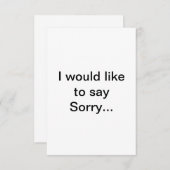 "Ich würde gerne.."-Karte sagen. Dankeskarte (Vorne/Hinten)