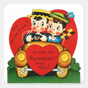 Ich würde gerne mit dir "Runabout" machen Quadratischer Aufkleber