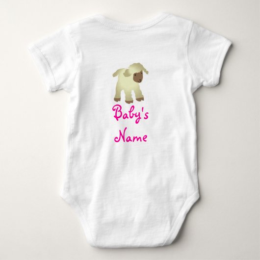 Ich wurde heute getauft! (Girl's Baptism Shirt) Baby Strampler (Rückseite)