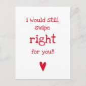 Ich würde immer noch rechts abwischen - Funny Lieb Postkarte (Vorderseite)