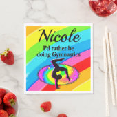 ICH WÜRDE JEDEN TAG GYMNASTIK MACHEN SERVIETTE (Beispiel)