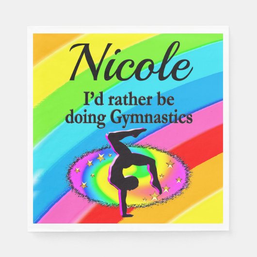 ICH WÜRDE JEDEN TAG GYMNASTIK MACHEN SERVIETTE (Vorderseite)