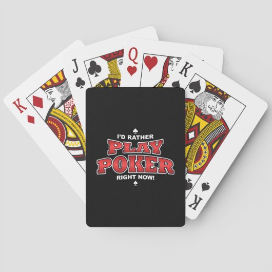 Ich würde jetzt lieber Poker spielen. Spielkarten (Rückseite)