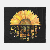 Ich wurde Krankenschwester Fleecedecke (Vorderseite (Horizontal))