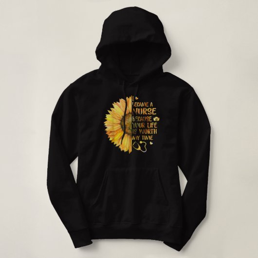Ich wurde Krankenschwester, weil dein Leben meine  Hoodie (Design vorne)