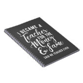 Ich wurde Lehrerin für Geld und Ruhm Notizblock (Rechte Seite)