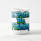 Ich würde lieber Angeln Cute Fish Kaffeetasse (Mittel)