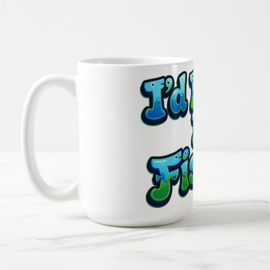 Ich würde lieber Angeln Cute Fish Kaffeetasse (Links)