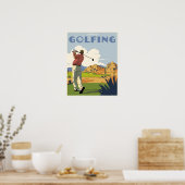 Ich würde lieber auch Golf spielen! Poster (Küche)