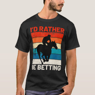 Ich würde lieber auf Pferderennen wetten Cowgirl V T-Shirt