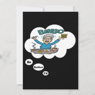 Ich würde lieber Bingo 4 spielen Einladung