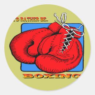 Ich würde lieber Boxen Runder Aufkleber