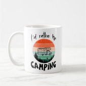 Ich würde lieber campen Wohnmobil – Grafikdesign Kaffeetasse (Links)