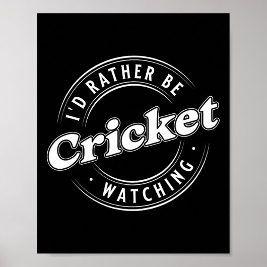 Ich würde lieber Cricket schauen  Poster (Vorne)