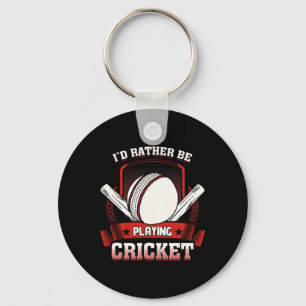 Ich würde lieber Cricket spielen T-Shirt - Cricket Schlüsselanhänger