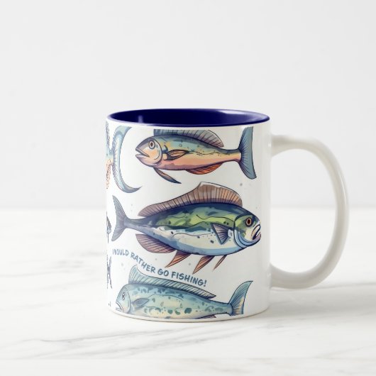 Ich würde lieber die Tasse des Fischfangs gehen (Rechts)