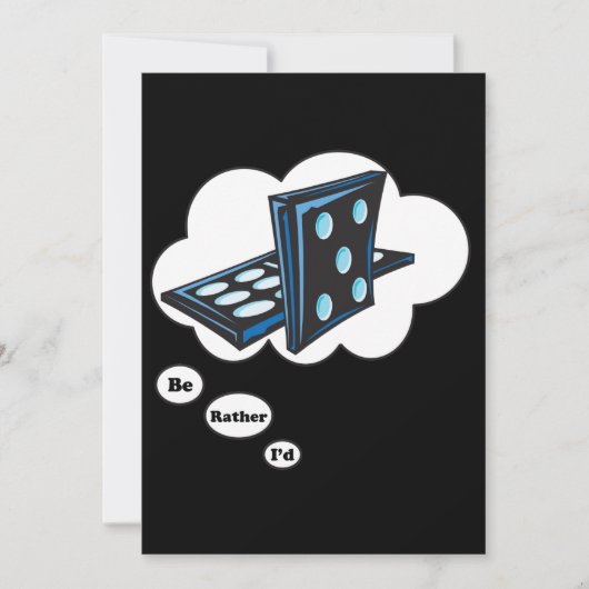 Ich würde lieber Dominos 2 spielen Einladung (Vorderseite)