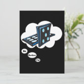 Ich würde lieber Dominos 2 spielen Einladung (Stehend Vorderseite)