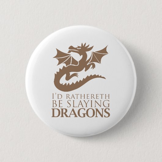 Ich würde lieber Drachen spielen Button (Vorderseite)