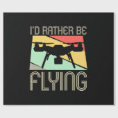Ich würde lieber Drohne fliegen Geschenkpapier (Flach)