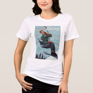 Ich würde lieber Druck überspringen Tri-Blend Shirt