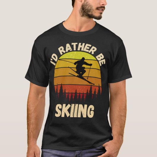Ich würde lieber ein Skigeschenk zum Skifahren mac T-Shirt (Vorderseite)