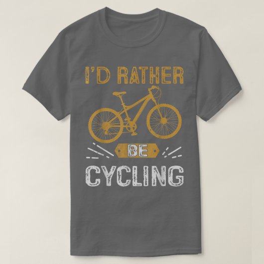 Ich würde lieber Fahrrad fahren T-Shirt (Design vorne)