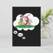 Ich würde lieber Feldhockey 3 spielen Einladung (Stehend Vorderseite)